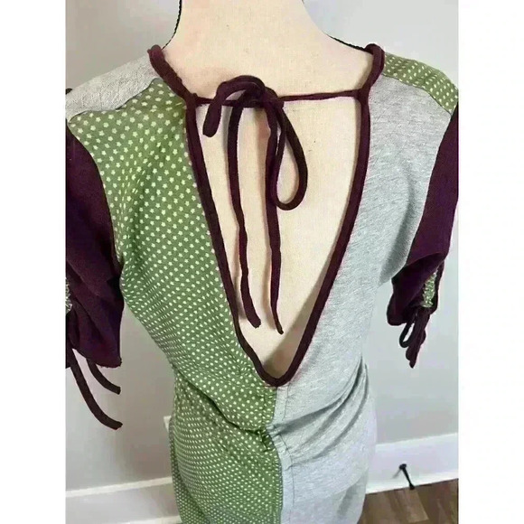 Angels Never Die Maxi Cinched Dress With Tie Retro Goth Boho Peasant MSRP $195 - Picture 8 of 16